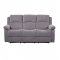 Rauf Motion Sofa 54450 in Gray Velvet by Acme w/Options