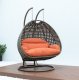 Wicker Hanging Double Egg Swing Chair ESCBG-57OR by LeisureMod