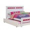 Cammi CM7853PK 4Pc Youth Bedroom Set in White & Pink w/Options