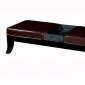 Brown Color Leather Ottoman-Bench With Two Seats