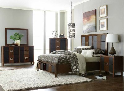 Zeigler 2294 Bedroom by Homelegance in Brown Cherry w/Options