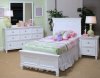 Tamarack Youth Bedroom Set 4Pc in White by NCFurniture