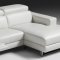 Augusto Power Motion Sectional Sofa White Leather by Whiteline