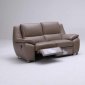 Brown Full Leather Modern 3Pc Sofa Set w/Electrical Recliners