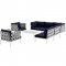 Harmony EEI-2619 8Pc Outdoor Aluminum Sectional Sofa Set