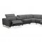 Hudson Power Motion Sectional Sofa Gray Leather - Beverly Hills