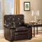 Charley Sofa & Loveseat Set 9715PU in Brown Vinyl by Homelegance