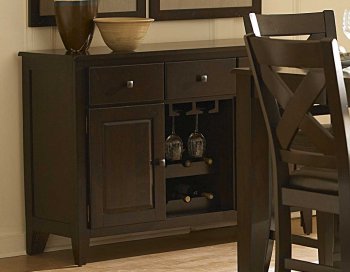 Crown Point 1372-40 Server in Merlot by Homelegance [HEBU-1372-40 Crown Point]