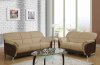 U9103 Sofa & Loveseat Set in Cappuccino Leatherette by Global