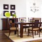 Warm Tobacco Finish Modern Dining Room w/Optional Items