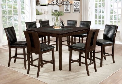 Jenessa Counter Ht Dining Set 9Pc CM3820PT in Espresso