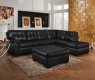 50615 Shi Sectional Sofa in Onyx Bonded Leather Match by Acme