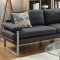 F6557 Sofa & Loveseat Set in Ash Black Fabric by Boss