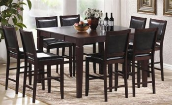 Counter Height Modern Table w/Optional Bycast Leather Chairs [CRDS-84-101868]