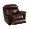 Justine Reclining Sofa CM6784 in Brown Leather Match w/Options