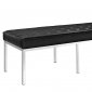 Loft Bench in Black, White or Tan Leather by Modway w/Options