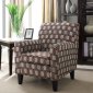 Cream Circles Fabric Modern Fiesta Club Chair