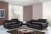 U7590 Sofa in Walnut Bonded Leather by Global w/Options