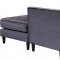 Taylor Sectional Sofa 643 in Grey Velvet Fabric by Meridian