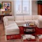 580 Sectional Sofa in Ivory Leatherette by Albany w/Options