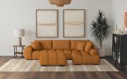 Camacho Sectional Sofa 503975 in Orange Fabric by Coaster