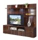 AV291-75 Wall Unit in Dark Figured Sycamore by Pantek w/Options