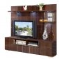 AV291-75 Wall Unit in Dark Figured Sycamore by Pantek w/Options