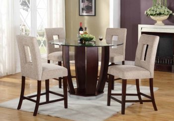 Lauren Pub Set 5Pc w/Glass Top & Optional Chairs [ADDS-Lauren Pub]