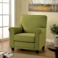 Belem Set of 2 Accent Chairs CM-AC6056GR in Green Flax Fabric