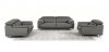 Wolford Sofa Set 3Pc in Grey Half Leather by VIG