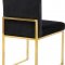 Giselle Dining Chair 778 Set of 2 Black Velvet Fabric - Meridian