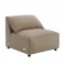 Veata Sectional Sofa LV03090 in Light Brown Suede Velvet by Acme