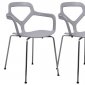 Carney Set of 4 Dining Chairs CC21LGR in Light Gray - LeisureMod