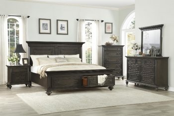 Hillridge Bedroom 1606 in an Espresso Gray by Homelegance [HEBS-1606-Hillridge]