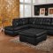 50615 Shi Sectional Sofa in Onyx Bonded Leather Match by Acme