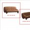 Contemporary Two-Tone Leather Living Room Sofa w/Options