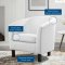 Prospect Accent Chair Set of 2 in White Velvet by Modway