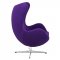 Egg Lounge Chair EG35PRWC in Purple Wool by LeisureMod