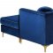 Eliana Sectional Sofa 660 in Navy Velvet Fabric by Meridian