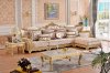 Lorenzo 695 Sectional Fabric Sofa in Golden & Multi Tones