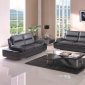 Souli Sofa in Black Bonded Leather by American Eagle Furniture