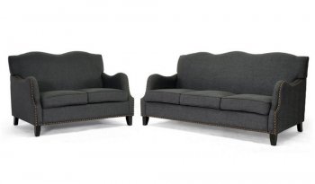 Penzance Sofa in Dark Gray Fabric by Wholesale Interiors [WIS-Penzance Dark Gray]