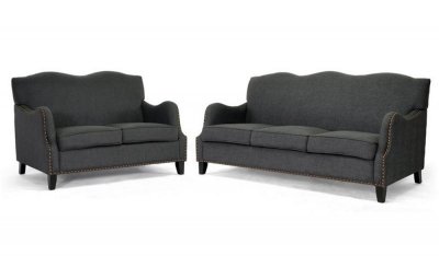 Penzance Sofa in Dark Gray Fabric by Wholesale Interiors