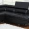 4000 Sectional Sofa in Black Bonded Leather by Elegant Home