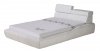 Steward Bed in White Leather Match by Whiteline Imports