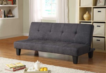 Albert 4806MBK Lounger Sofa Bed by Homelegance in Black [HESB-4806MBK Albert]