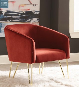 905375 Set of 2 Accent Chairs in Red - Scott Living by Coaster [CRCC-905375]