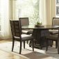 Rich Dark Cherry Finish Modern Round Dining Table w/Options