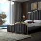 Jolie Bed in Grey Velvet Fabric by Meridian w/Options