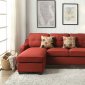 Cleavon II Reversible Sectional Sofa 53740 in Red Linen by Acme